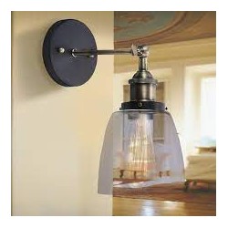 LAMPARA P/PARED DECORATIVA E27 1 LUZ CRST MAIA I 100-240V NO INCLUYE FOCO