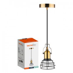 LAMPARA DECORATIVA COLGANTE E27 1 LUZ ACERO ALUM 100-240V KOEIA I NO INCLUYE FOCO