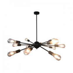 LAMPARA DECORATIVA COLGANTE E27 12LUCES NEGRO 100-240V CELAENO I NO INCLUYE FOCO