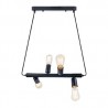 LAMPARA DECORATIVA COLGANTE E27 4 LUCES NEGRO 100-240V KANG NO INCLUYE FOCOS