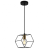 LAMPARA DECORATIVA COLGANTE E26 1 LUZ NEGRO COBRE 1 X 60W HEXA INCLUYE FOCO
