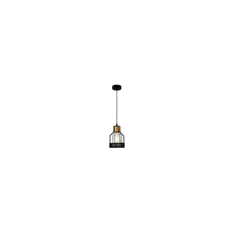 LAMPARA DECORATIVA COLGANTE E26 1 LUZ NEGRO DORADO 1 X 60W LUCENA NO INCLUYE FOCO