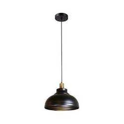 LAMPARA DECORATIVA COLGANTE E27 1 LUZ NEGRO METALICO NO INCLUYE FOCO