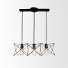 LAMPARA DECORATIVA COLGANTE E26 3 LUCES NEGRO REJILLA NO INCLUYE FOCOS