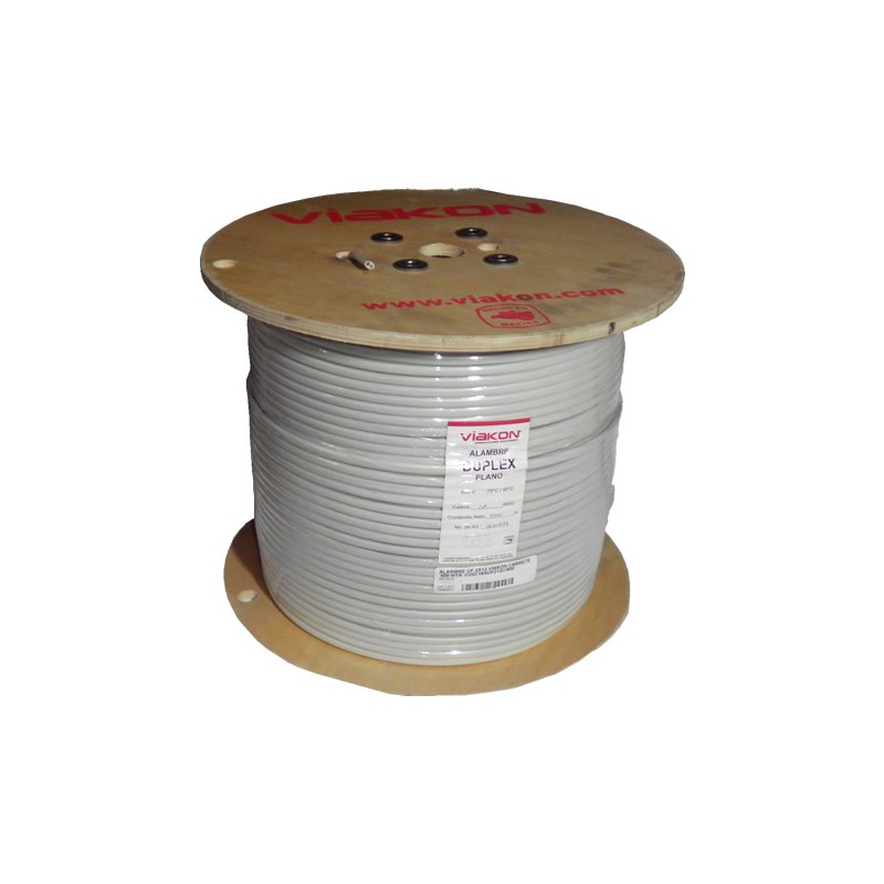 ALAMBRE UF DUPLEX PLANO 14 VIAKON C/100M