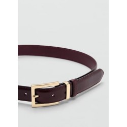 Cinturón piel hebilla cuadrada