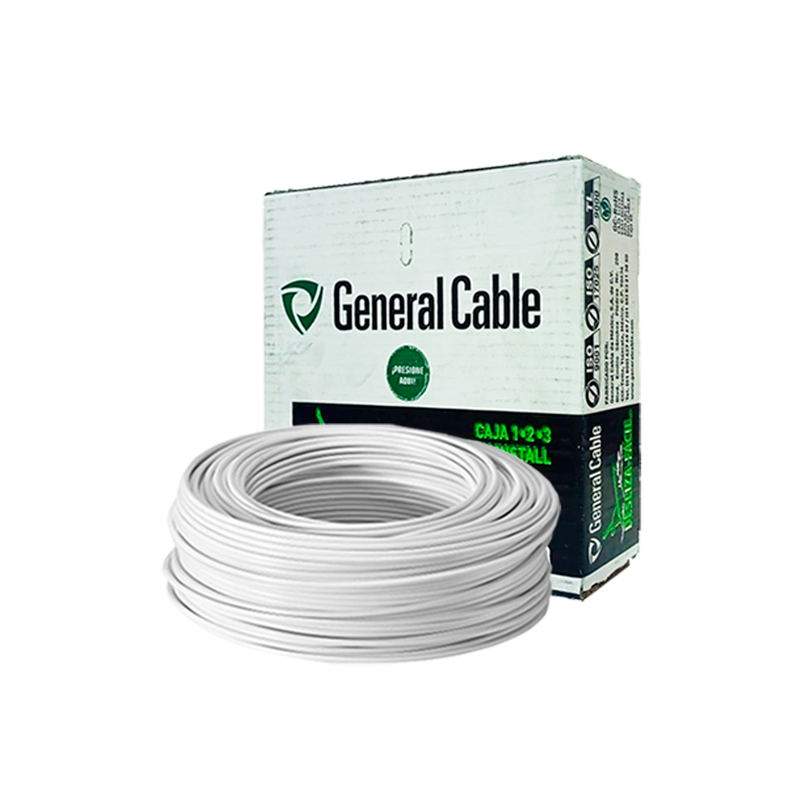 CABLE THHN 8 BLANCO GENERAL CABLE CAJA
