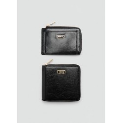 Monedero efecto piel bolsillo