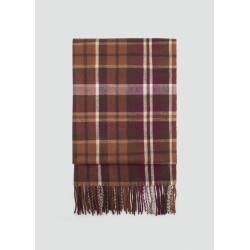 Bufanda cuadros flecos