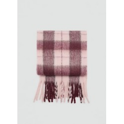 Bufanda cuadros terminaciones flecos