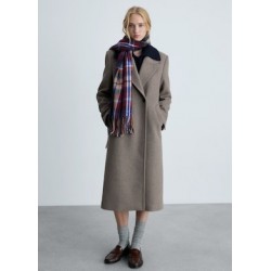 Bufanda cuadros terminaciones flecos