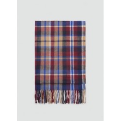 Bufanda cuadros terminaciones flecos