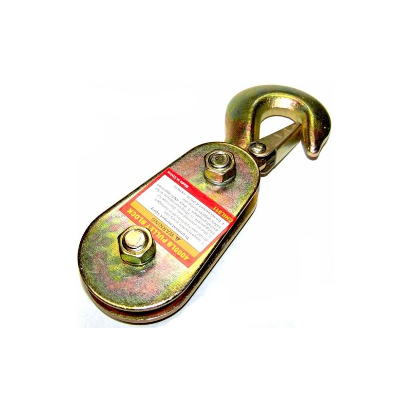 POLEA P/CUERDA C/GANCHO 1/4 4000LB AJ