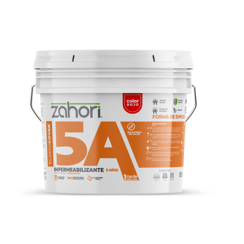 IMPER ELASTOMERICO 5 ANOS ROJO GALON ZAHORI