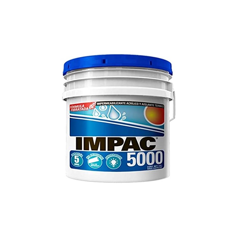 IMPER FIBRATADO 5000 BLANCO GALON 3.8L IMPAC