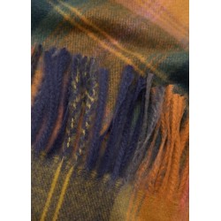 Bufanda cuadros terminaciones flecos