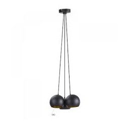 LAMPARA DECORATIVA COLGANTE E27 3 LUCES NEGRO 100-240V MATE AGORA III NO INCLUYE FOCO