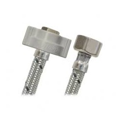 MANGUERA FLEX PARA AGUA 3/8 X 1/2 X 40CM PARA SINK-LAVABO ACERO TUERCA ROSCA INTERNA