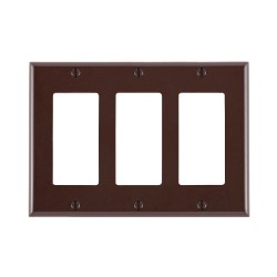 TAPA 4 X 6 DECORA 3 UNIDADES CAFE LEVITON