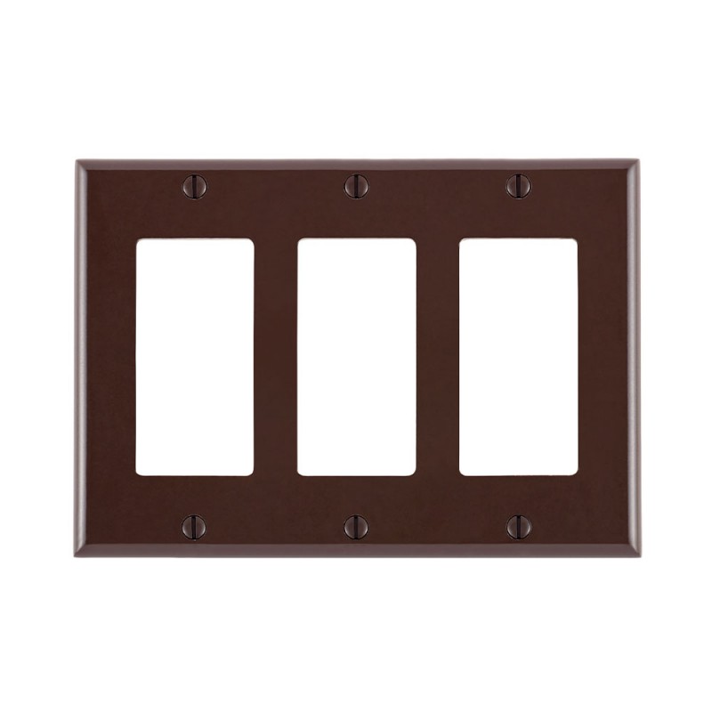 TAPA 4 X 6 DECORA 3 UNIDADES CAFE LEVITON