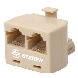 ADAPTADOR Y PARA TELEFONO 2 JACKS A 1 PLUG DE 4 CONTACTOS STEREN