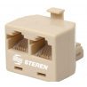 ADAPTADOR Y PARA TELEFONO 2 JACKS A 1 PLUG DE 4 CONTACTOS STEREN