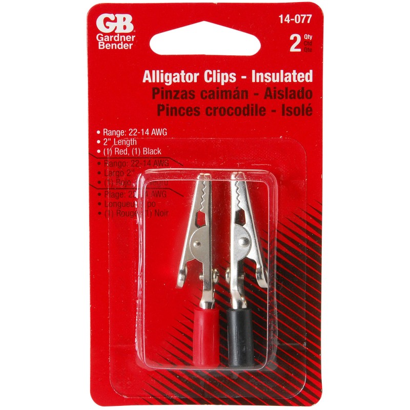 ALLIGATOR CLIP 22-14 AWG BARRIL INSULADO C/2 GB