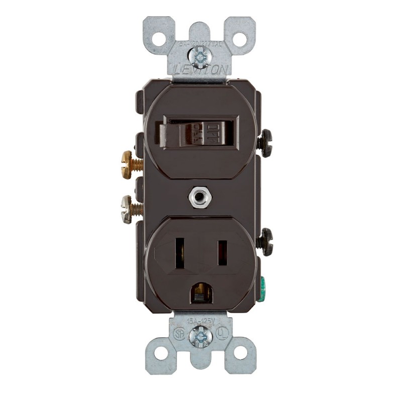APAGADOR COMBINADO 15A 120V CAFE LEVITON