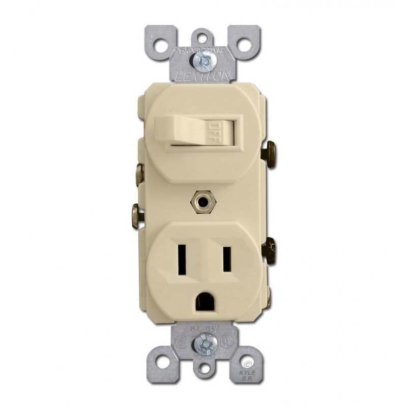 APAGADOR COMBINADO 15A 120V MARFIL LEVITON