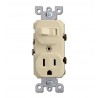 APAGADOR COMBINADO 15A 120V MARFIL LEVITON