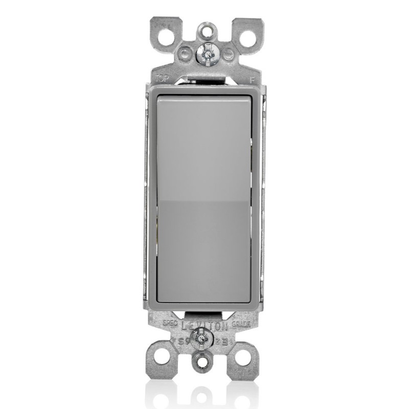 APAGADOR DECORA 3 VIAS 15A 120/277V GRIS