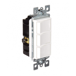 APAGADOR DECORA TRIPLE 15A 120V BLANCO