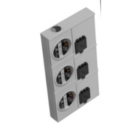 BASE INTEGRAL 5 NAVAJAS 100A 3 SERVICIOS AEREA-SUBTERRANEA CON BARRA ALIMENTACION RILEZ