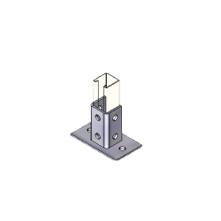 BASE PARA RIEL 2 PERFORACIONES VERTICAL