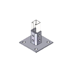 BASE PARA RIEL 4 PERFORACIONES