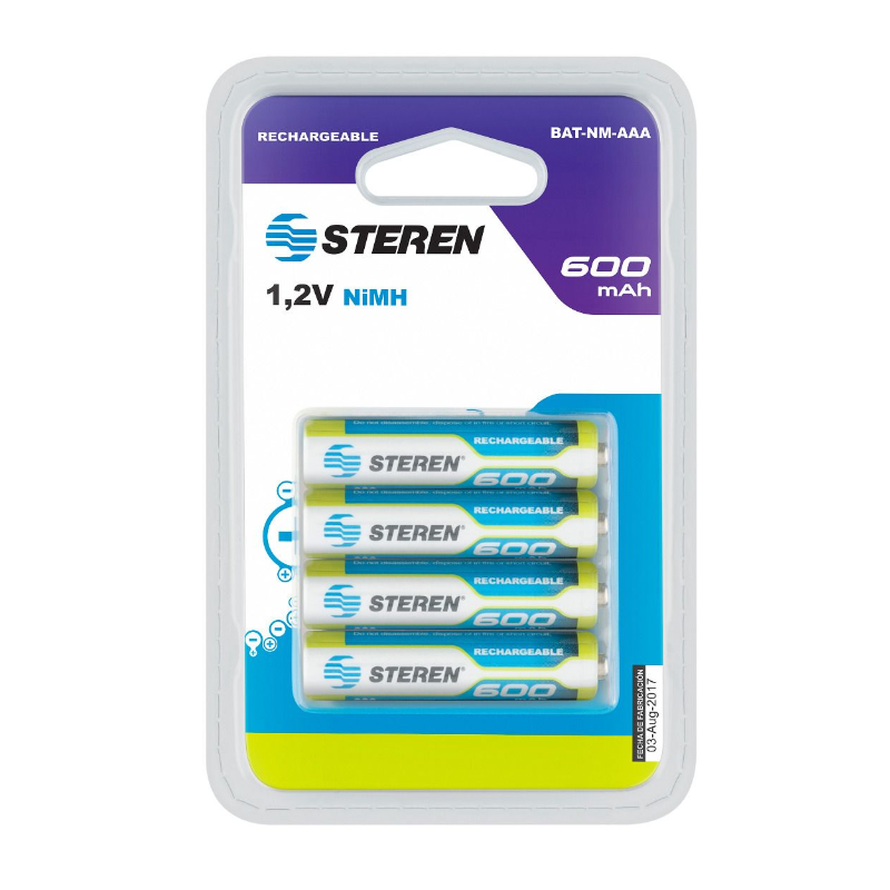 BATERIA AAA RECARGABLE 4 PIEZAS STEREN