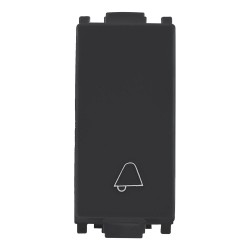 BOTON PULSADOR PARA TIMBRE CAMPANA 10A 127V NEGRO