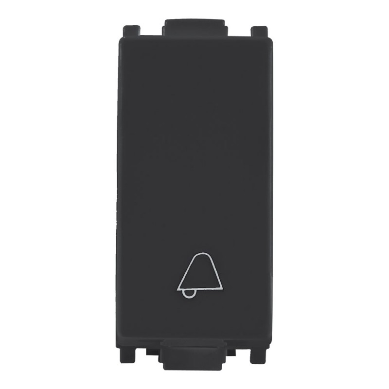 BOTON PULSADOR PARA TIMBRE CAMPANA 10A 127V NEGRO