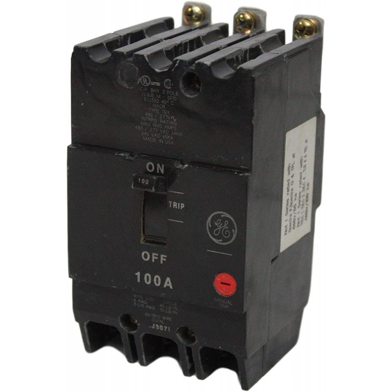 BREAKER TEY 3 X 100A 480V GE