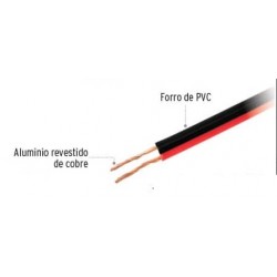 CABLE P/BOCINA DUPLEX 2 X 18 BICOLOR 1M VOLTECK