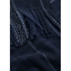 Bufanda cuadro escocés flecos