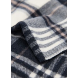 Bufanda cuadro escocés flecos