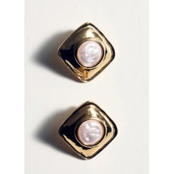 Pendientes cuadrados abalorio