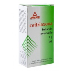 CEFTRIAXONA 1G IM 3.5 ML