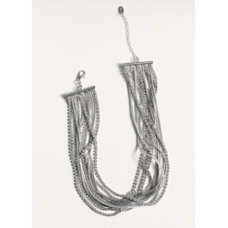 Collar choker cristales combinados