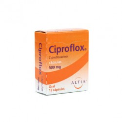 CIPROFLOX 500MG CAPSULAS C/12