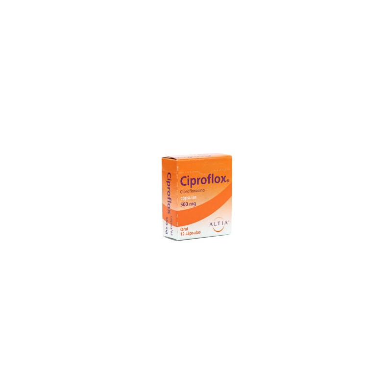 CIPROFLOX 500MG CAPSULAS C/12