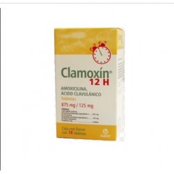 CLAMOXIN 12H 875/125MG TAB C/14