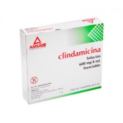 CLINDAMICINA 600 C/ 5AMP 4 ML