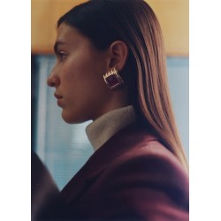 Pendientes cuadrados abalorios